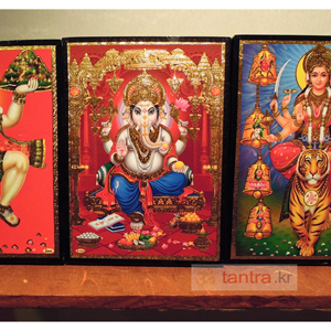 힌두교 신상 탁상 액자 - 가네쉬 Ganesh : 풍요와 부의 코끼리 신 &amp; 쉬바의 아드님
