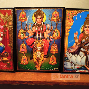힌두교 신상 탁상 액자 - 두르가 Durga : 정의 수호의 여신